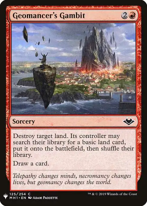 Magic The Gathering The List Single Card Common Geomancers Gambit MH1-125 Modern Horizons - ToyWiz Magic The Gathering The List Single Card Common Geomancers Gambit MH1-125 Modern Horizons - ToyWiz