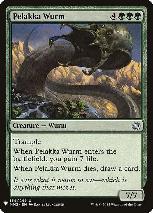 Magic The Gathering The List Single Card Uncommon Pelakka Wurm MM2-154 Modern  Masters 2015 - ToyWiz