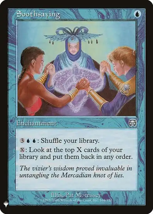 Magic The Gathering The List Single Card Uncommon Soothsaying MMQ-104 Mercadian  Masques - ToyWiz