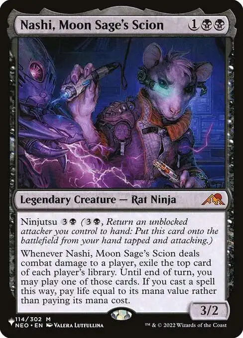 Magic The Gathering The List Single Card Mythic Rare Nashi, Moon Sages  Scion NEO-114 Kamigawa Neon Dynasty - ToyWiz