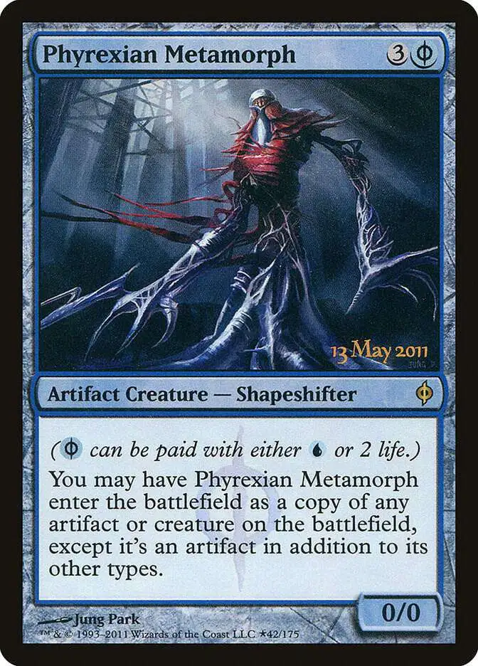 MtG New Phyrexia Rare Phyrexian Metamorph #42 [Launch Party Foil]