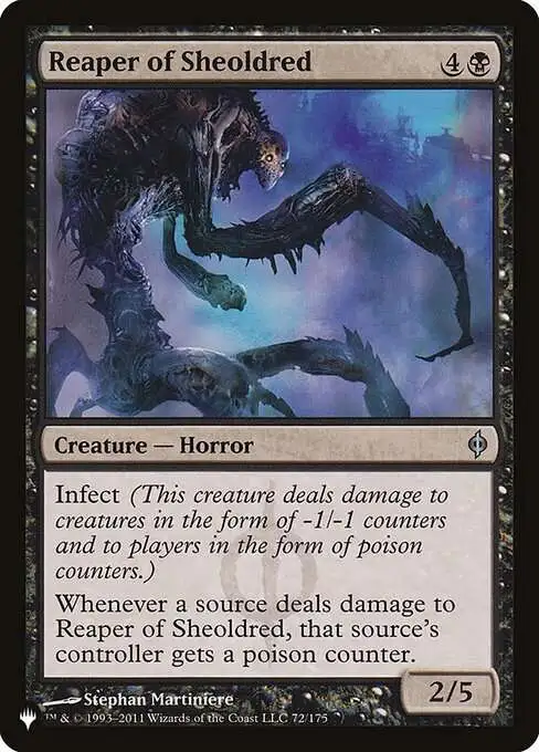 Magic The Gathering The List Single Card Uncommon Reaper of Sheoldred  NPH-72 New Phyrexia - ToyWiz