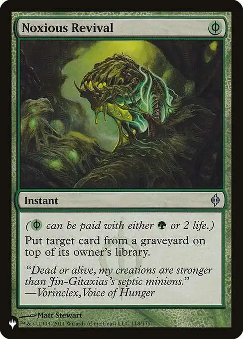 MtG The List Uncommon Noxious Revival NPH-118 [New Phyrexia]