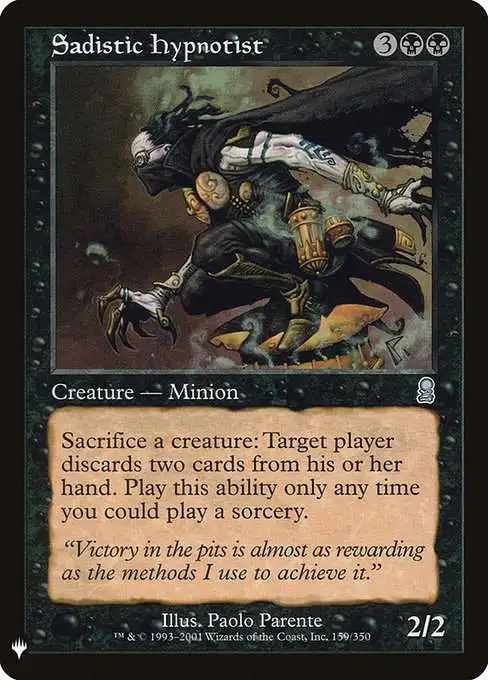 MtG The List Uncommon Sadistic Hypnotist ODY-159 [Odyssey]