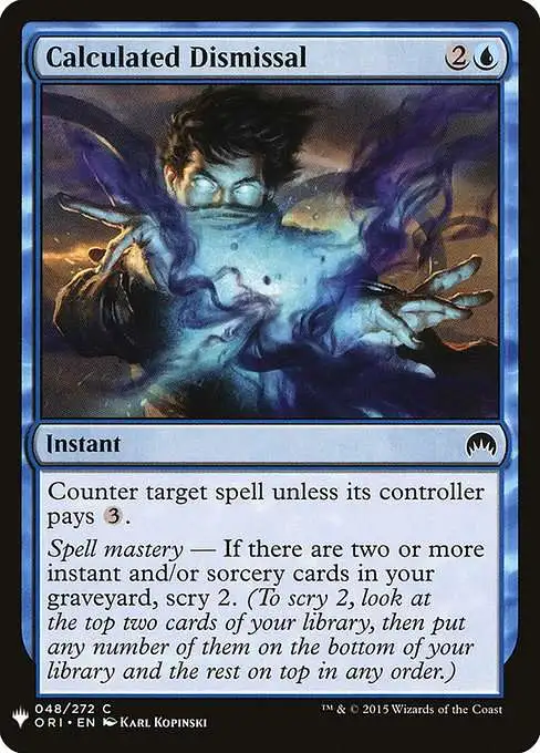 Magic The Gathering The List Single Card Common Calculated Dismissal ORI-48  Magic Origins - ToyWiz