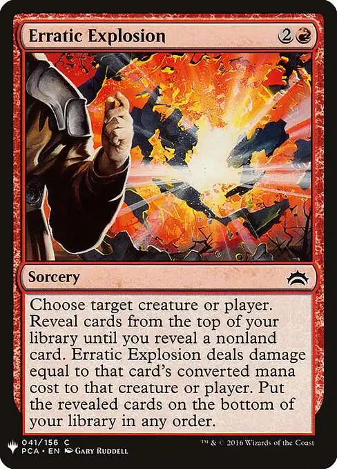 Magic The Gathering The List Single Card Common Erratic Explosion PCA-41 Planechase Anthology - ToyWiz Magic The Gathering The List Single Card Common Erratic Explosion PCA-41 Planechase Anthology - ToyWiz