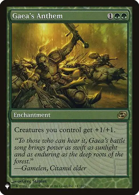 MtG The List Rare Gaea's Anthem PLC-147 [Planar Chaos]