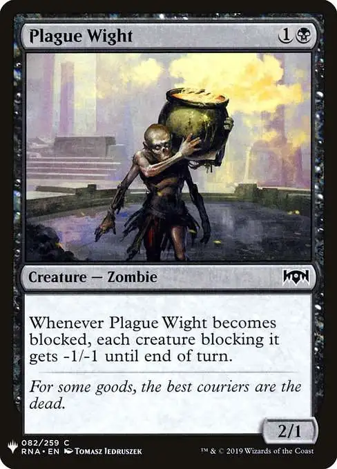 mtg ravnica allegiance card list Magic The Gathering The List Single Card Common Plague Wight RNA-82 Ravnica  Allegiance