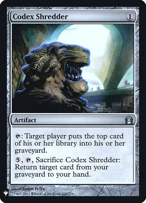 Magic The Gathering The List Single Card Uncommon Codex Shredder RTR-228 Return  to Ravnica - ToyWiz