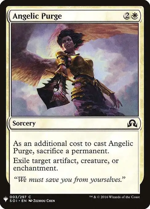 Magic The Gathering The List Single Card Common Angelic Purge SOI-3 Shadows  over Innistrad - ToyWiz