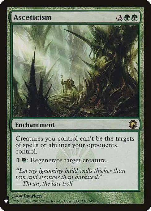 Magic The Gathering The List Single Card Rare Asceticism SOM-110 Scars of  Mirrodin - ToyWiz