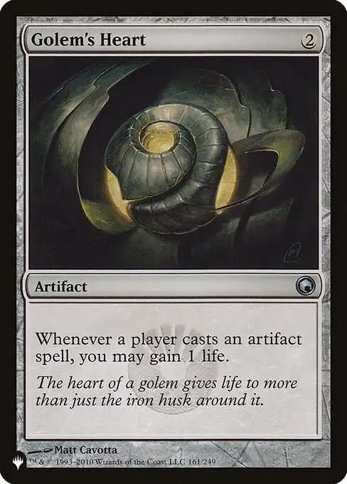 MtG The List Uncommon Golem's Heart SOM-161 [Scars of Mirrodin]