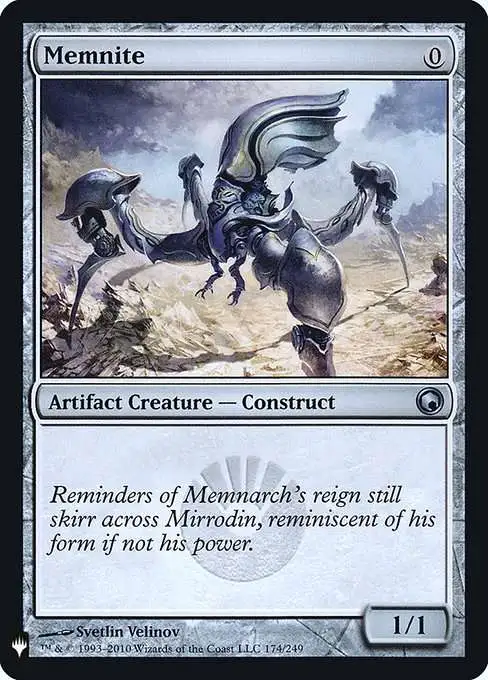 Magic The Gathering The List Single Card Uncommon Memnite SOM-174 Scars of Mirrodin - ToyWiz Magic The Gathering The List Single Card Uncommon Memnite SOM-174 Scars of Mirrodin - ToyWiz