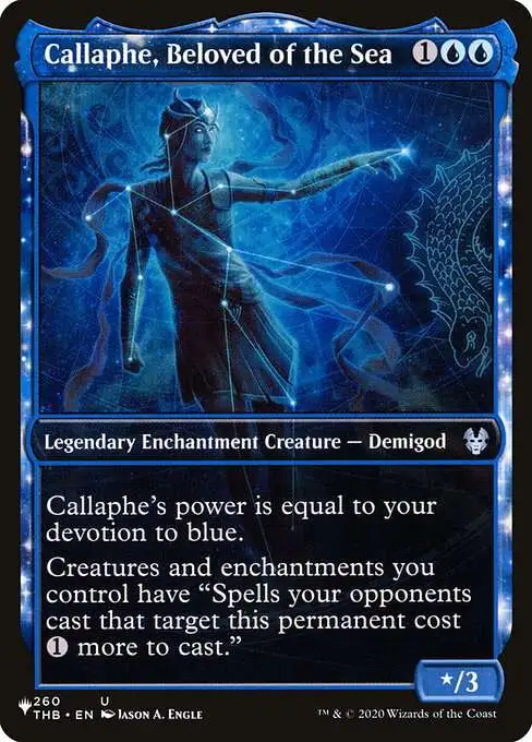 Magic The Gathering The List Single Card Uncommon Callaphe, Beloved of the Sea THB-260 Theros Beyond Death - ToyWiz Magic The Gathering The List Single Card Uncommon Callaphe, Beloved of the Sea THB-260 Theros Beyond Death - ToyWiz