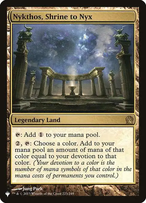 Magic The Gathering Theros Single Card Rare Nykthos, Shrine to Nyx 223  Heavily Played - ToyWiz