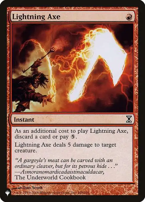 Magic The Gathering The List Single Card Common Lightning Axe TSP