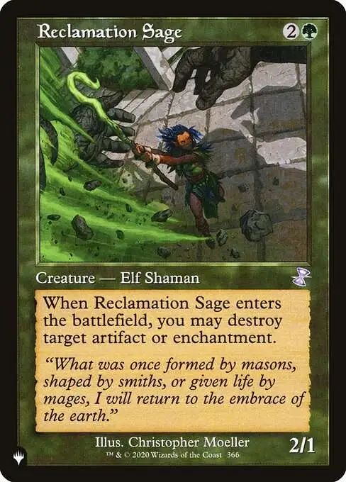 Magic The Gathering The List Single Card Special Reclamation Sage TSR-366 Time Spiral Remastered - ToyWiz Magic The Gathering The List Single Card Special Reclamation Sage TSR-366 Time Spiral Remastered - ToyWiz