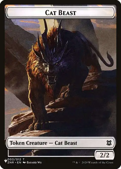 MtG The List Common Cat Beast TZNR-3 [Zendikar Rising Tokens]
