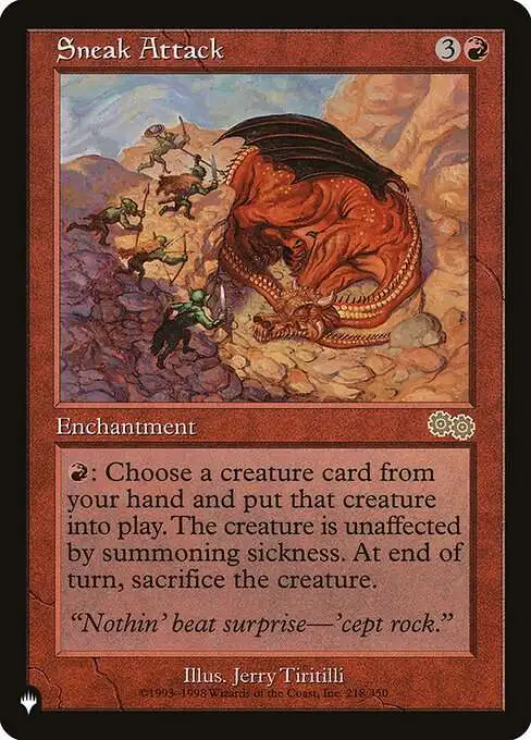 Magic The Gathering The List Single Card Rare Sneak Attack USG-218