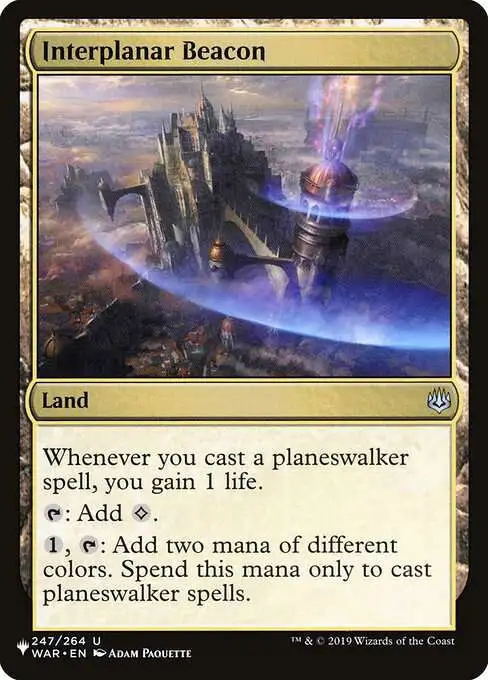 Magic The Gathering The List Single Card Uncommon Interplanar Beacon WAR-247  War of the Spark - ToyWiz