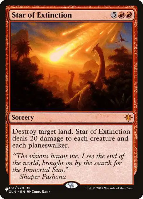 Magic The Gathering The List Single Card Mythic Rare Star of Extinction  XLN-161 Ixalan - ToyWiz