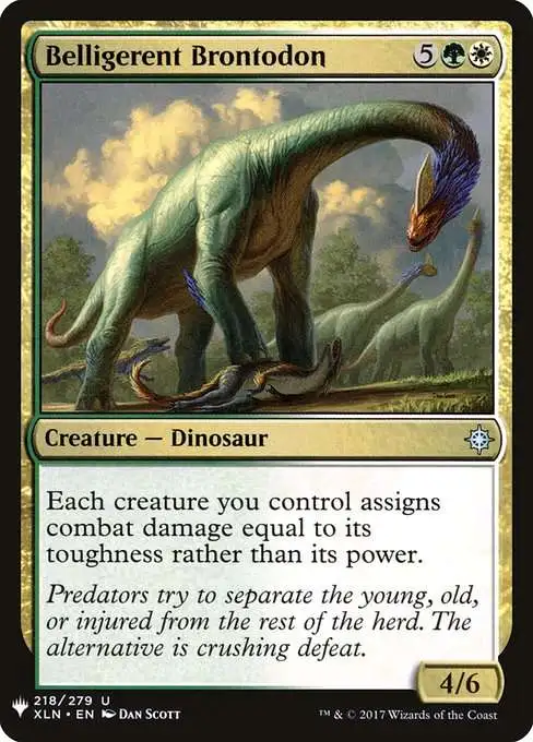 MtG The List Uncommon Belligerent Brontodon XLN-218 [Ixalan]