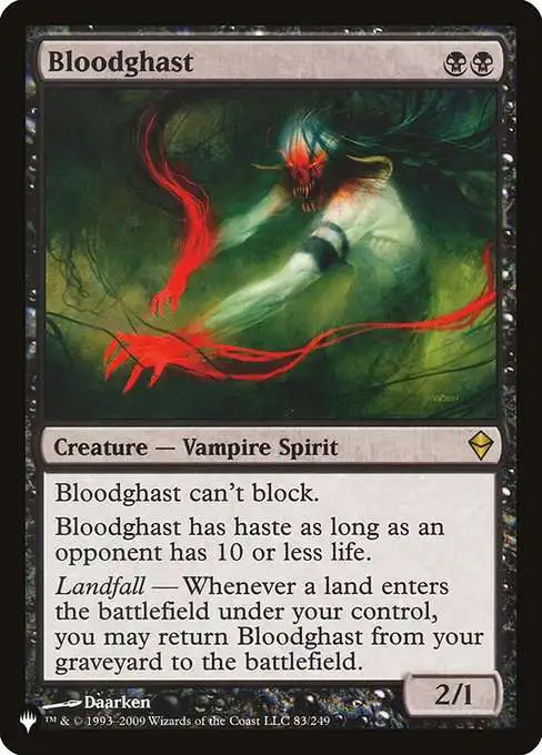 MtG The List Rare Bloodghast ZEN-83 [Zendikar]