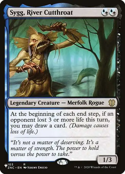 Magic The Gathering The List Single Card Rare Sygg, River Cutthroat ZNC-103 Zendikar Rising Commander - ToyWiz Magic The Gathering The List Single Card Rare Sygg, River Cutthroat ZNC-103 Zendikar Rising Commander - ToyWiz