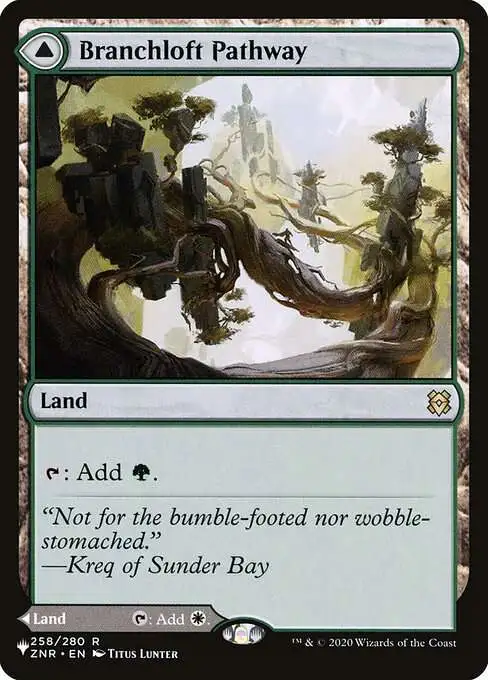 MtG The List Rare Branchloft Pathway // Boulderloft Pathway ZNR-258 [Zendikar Rising]