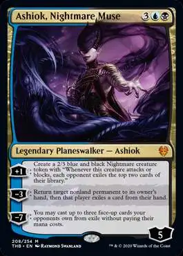 MtG Trading Card Game Theros Beyond Death Mythic Rare Ashiok, Nightmare Muse #208