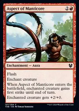 MtG Trading Card Game Theros Beyond Death Common Aspect of Manticore #127