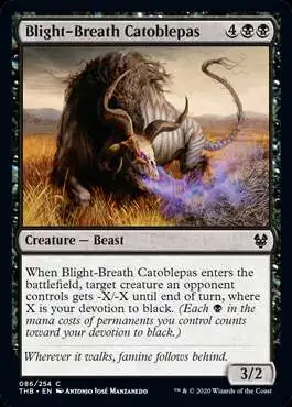 MtG Trading Card Game Theros Beyond Death Common Blight-Breath Catoblepas #86
