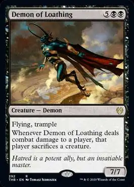 MtG Trading Card Game Theros Beyond Death Rare Demon of Loathing #292