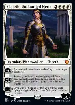 Magic The Gathering Trading Card Game Theros Beyond Death Single Card  Mythic Rare Elspeth, Undaunted Hero 270 - ToyWiz