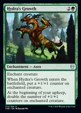 MtG Trading Card Game Theros Beyond Death Uncommon Hydra's Growth #172
