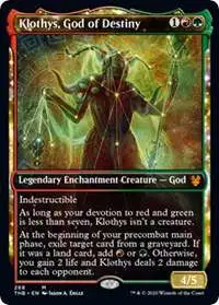 MtG Trading Card Game Theros Beyond Death Mythic Rare Klothys, God of Destiny #268 [Showcase]