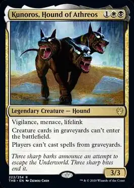 MtG Trading Card Game Theros Beyond Death Rare Kunoros, Hound of Athreos #222