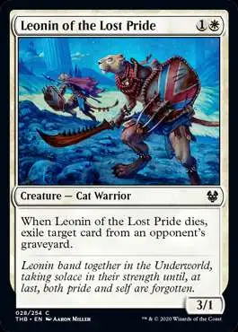 MtG Trading Card Game Theros Beyond Death Common Leonin of the Lost Pride #28