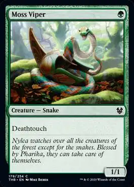MtG Trading Card Game Theros Beyond Death Common Moss Viper #179