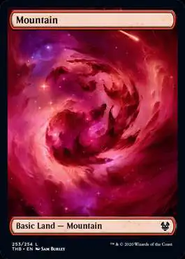 MtG Trading Card Game Theros Beyond Death Land Mountain #253 [Full Art FOIL]