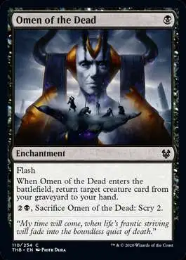 MtG Trading Card Game Theros Beyond Death Common Omen of the Dead #110