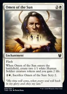 MtG Trading Card Game Theros Beyond Death Common Omen of the Sun #30