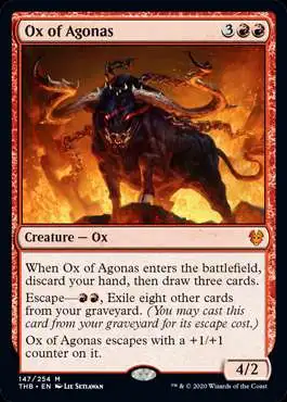 MtG Trading Card Game Theros Beyond Death Mythic Rare Ox of Agonas #147