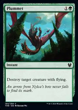 MtG Trading Card Game Theros Beyond Death Common Foil Plummet #194