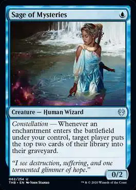 Magic The Gathering Trading Card Game Theros Beyond Death Single Card  Uncommon Sage of Mysteries 62 - ToyWiz