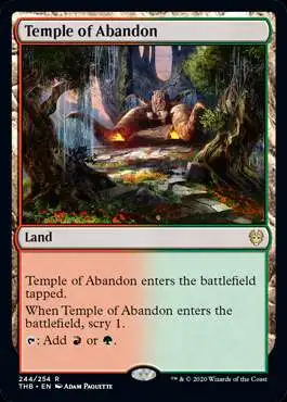 MtG Trading Card Game Theros Beyond Death Rare Temple of Abandon #244