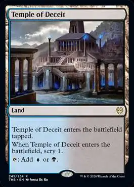 MtG Trading Card Game Theros Beyond Death Rare Foil Temple of Deceit #245