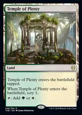 MtG Trading Card Game Theros Beyond Death Rare Temple of Plenty #248