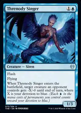 MtG Trading Card Game Theros Beyond Death Uncommon Foil Threnody Singer #75