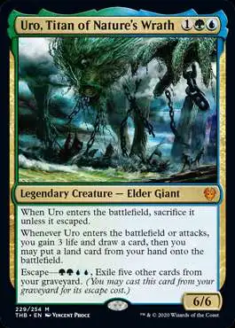 Magic The Gathering Trading Card Game Theros Beyond Death Single Card  Mythic Rare Uro, Titan of Natures Wrath 229 Foil - ToyWiz